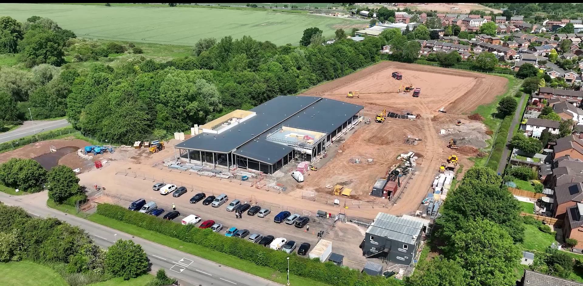 New leisure centre and site from the air